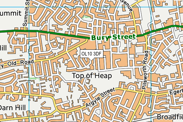 OL10 3DF map - OS VectorMap District (Ordnance Survey)