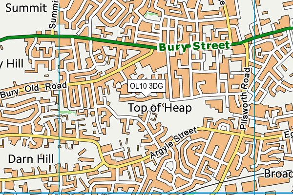 OL10 3DG map - OS VectorMap District (Ordnance Survey)