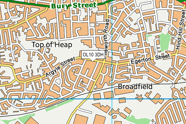 OL10 3DH map - OS VectorMap District (Ordnance Survey)