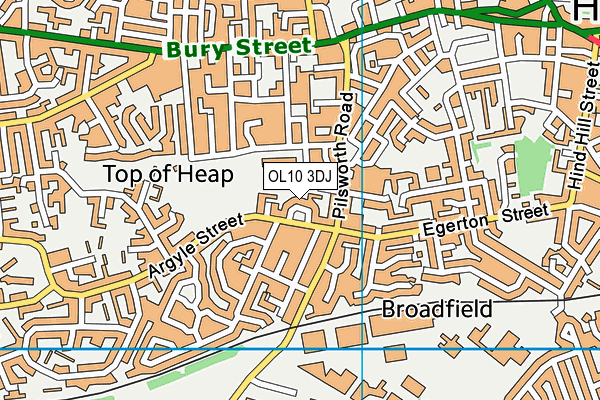 OL10 3DJ map - OS VectorMap District (Ordnance Survey)