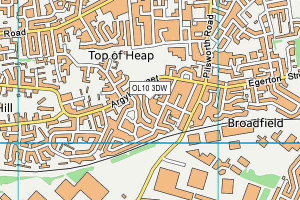 OL10 3DW map - OS VectorMap District (Ordnance Survey)