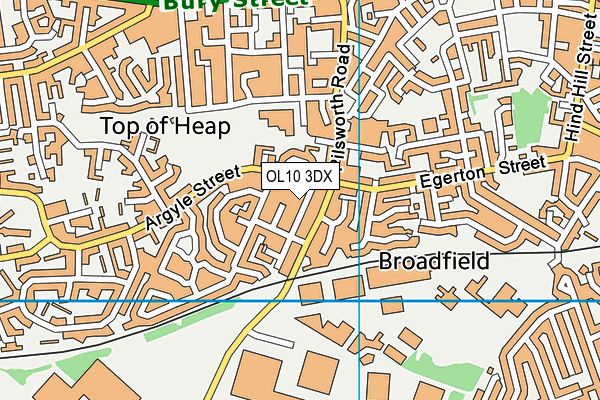 OL10 3DX map - OS VectorMap District (Ordnance Survey)