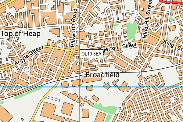 OL10 3EA map - OS VectorMap District (Ordnance Survey)
