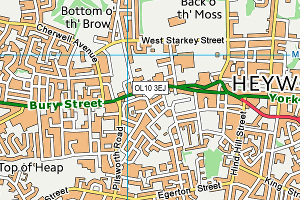 OL10 3EJ map - OS VectorMap District (Ordnance Survey)