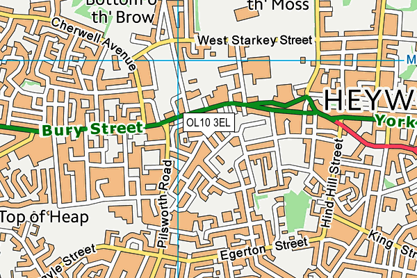 OL10 3EL map - OS VectorMap District (Ordnance Survey)