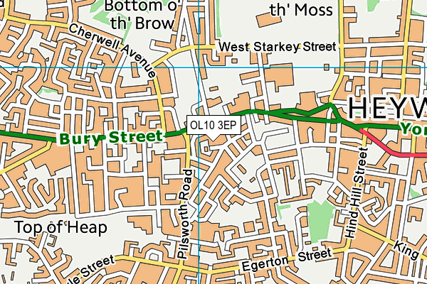 OL10 3EP map - OS VectorMap District (Ordnance Survey)