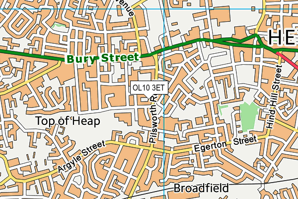 OL10 3ET map - OS VectorMap District (Ordnance Survey)