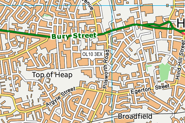 OL10 3EX map - OS VectorMap District (Ordnance Survey)