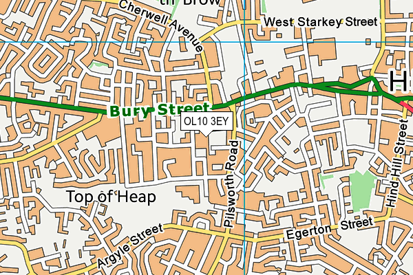 OL10 3EY map - OS VectorMap District (Ordnance Survey)