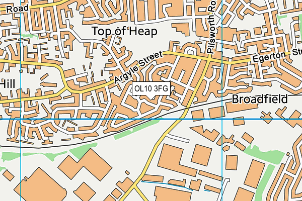 OL10 3FG map - OS VectorMap District (Ordnance Survey)