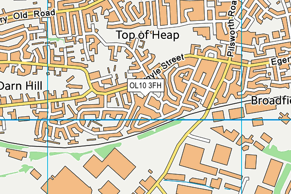 OL10 3FH map - OS VectorMap District (Ordnance Survey)