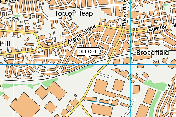 OL10 3FL map - OS VectorMap District (Ordnance Survey)