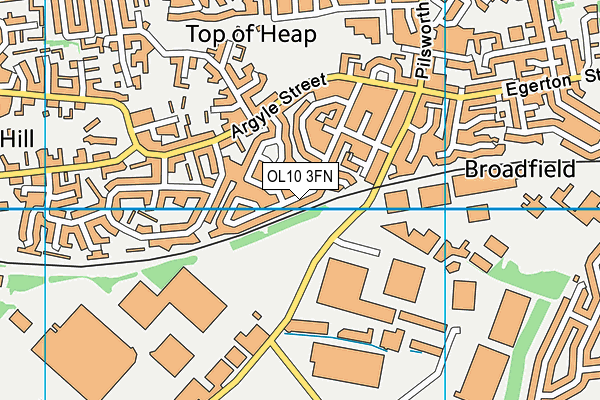 OL10 3FN map - OS VectorMap District (Ordnance Survey)