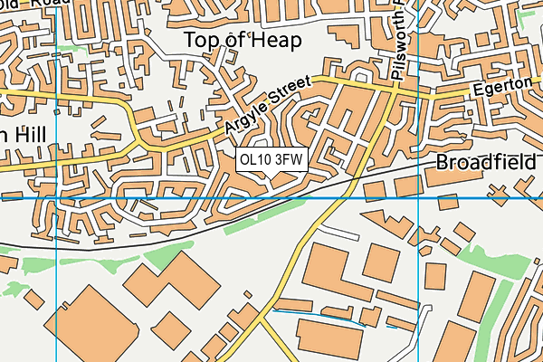 OL10 3FW map - OS VectorMap District (Ordnance Survey)