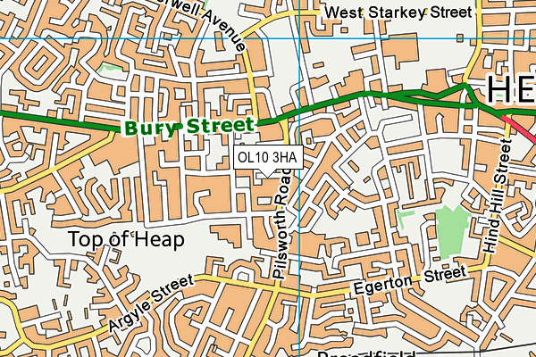 OL10 3HA map - OS VectorMap District (Ordnance Survey)