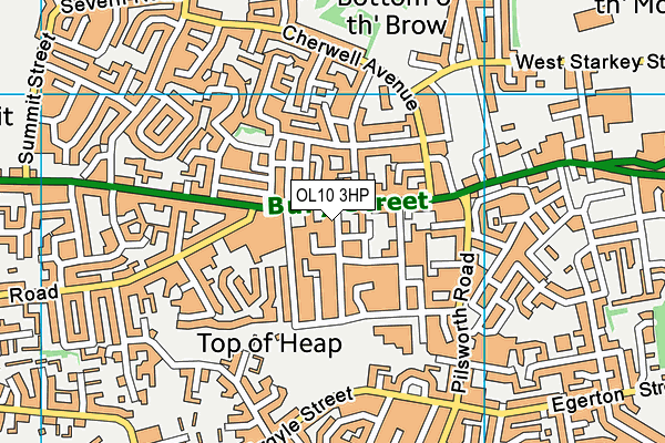 OL10 3HP map - OS VectorMap District (Ordnance Survey)