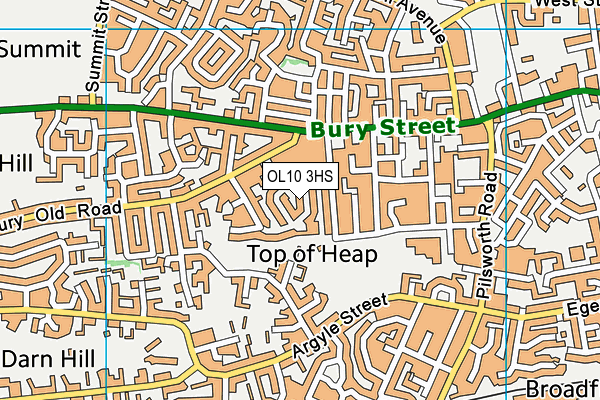 OL10 3HS map - OS VectorMap District (Ordnance Survey)