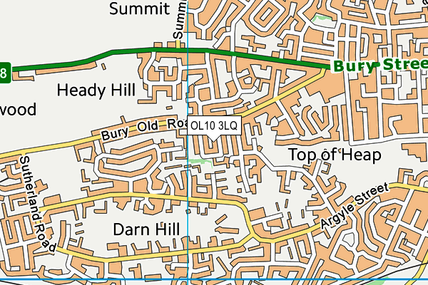 OL10 3LQ map - OS VectorMap District (Ordnance Survey)