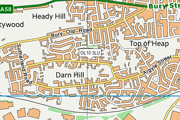 OL10 3LU map - OS VectorMap District (Ordnance Survey)