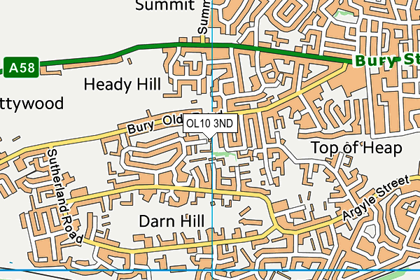OL10 3ND map - OS VectorMap District (Ordnance Survey)