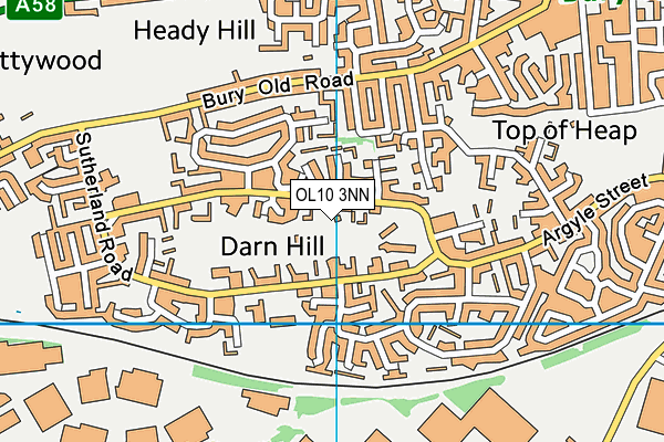 OL10 3NN map - OS VectorMap District (Ordnance Survey)