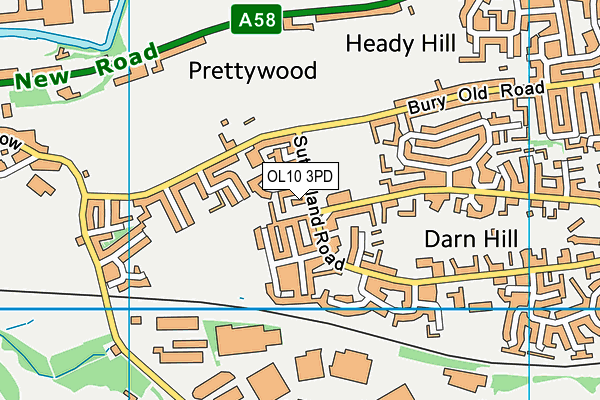 Our Lady And St Paul's Roman Catholic Primary School (Heywood) map (OL10 3PD) - OS VectorMap District (Ordnance Survey)
