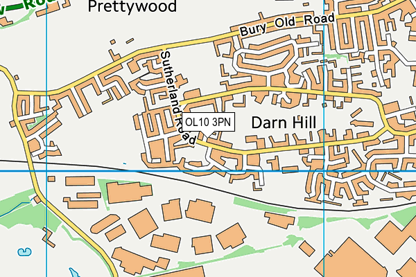 OL10 3PN map - OS VectorMap District (Ordnance Survey)