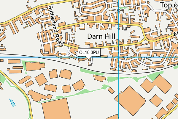 OL10 3PU map - OS VectorMap District (Ordnance Survey)