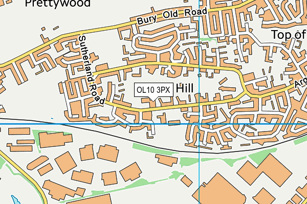 OL10 3PX map - OS VectorMap District (Ordnance Survey)