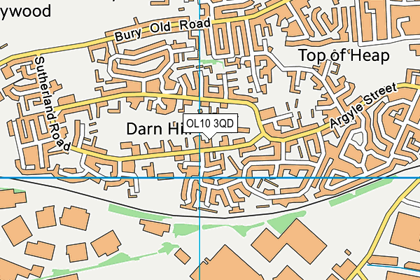 OL10 3QD map - OS VectorMap District (Ordnance Survey)