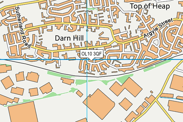 OL10 3QF map - OS VectorMap District (Ordnance Survey)