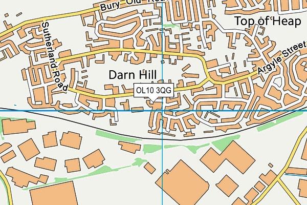 OL10 3QG map - OS VectorMap District (Ordnance Survey)