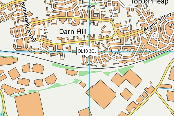 OL10 3QJ map - OS VectorMap District (Ordnance Survey)