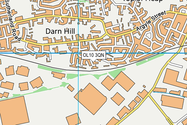 OL10 3QN map - OS VectorMap District (Ordnance Survey)