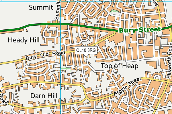 OL10 3RG map - OS VectorMap District (Ordnance Survey)