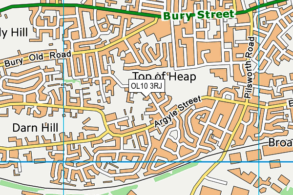 OL10 3RJ map - OS VectorMap District (Ordnance Survey)