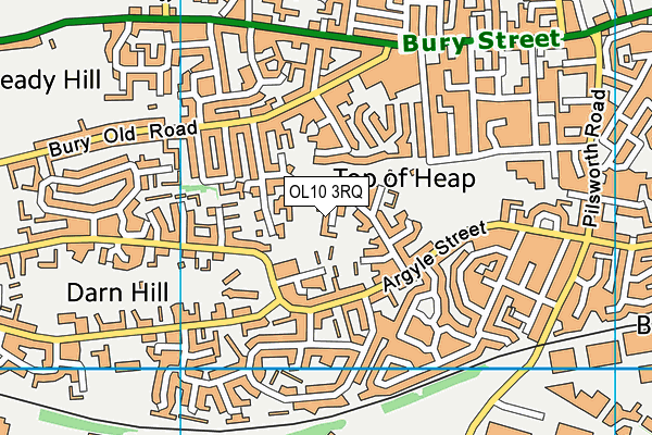 OL10 3RQ map - OS VectorMap District (Ordnance Survey)