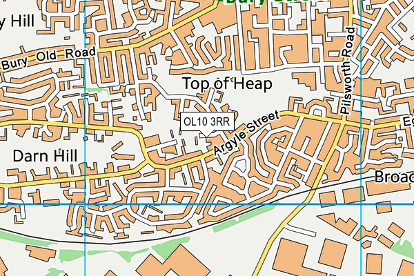 OL10 3RR map - OS VectorMap District (Ordnance Survey)