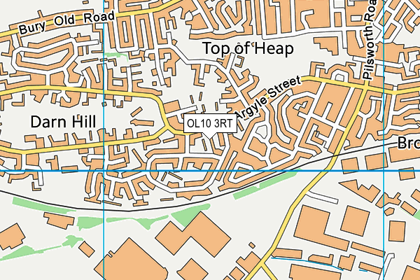 OL10 3RT map - OS VectorMap District (Ordnance Survey)