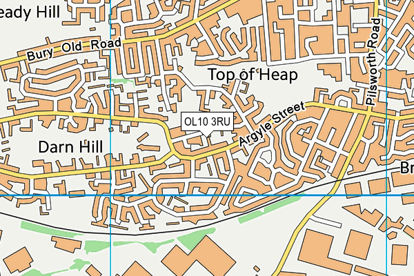 OL10 3RU map - OS VectorMap District (Ordnance Survey)