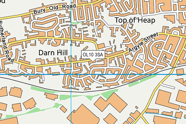 OL10 3SA map - OS VectorMap District (Ordnance Survey)