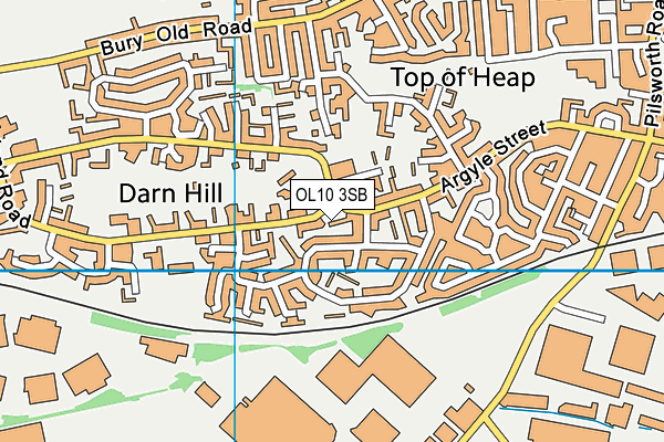 OL10 3SB map - OS VectorMap District (Ordnance Survey)