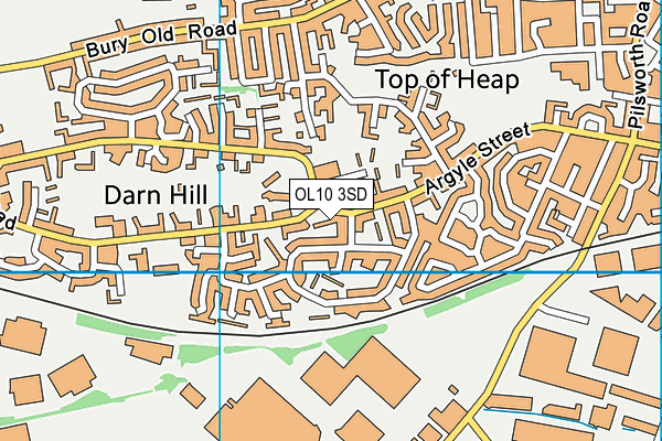 OL10 3SD map - OS VectorMap District (Ordnance Survey)