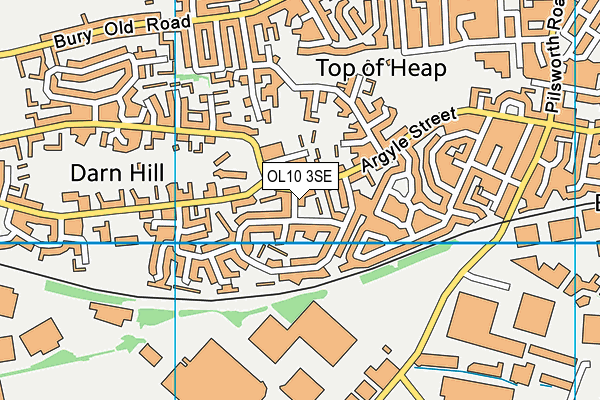 OL10 3SE map - OS VectorMap District (Ordnance Survey)