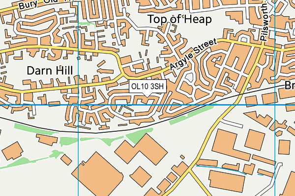 OL10 3SH map - OS VectorMap District (Ordnance Survey)