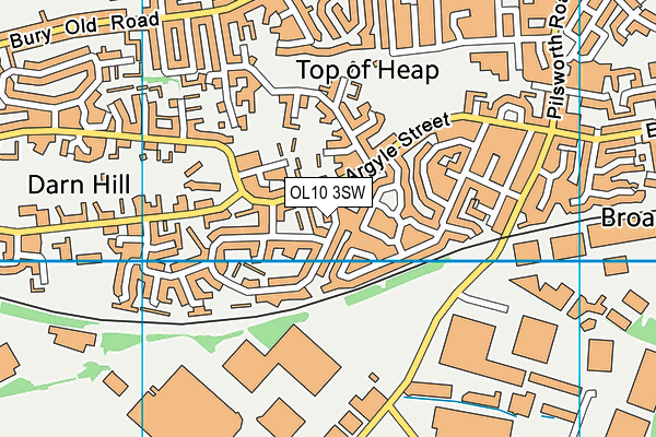 OL10 3SW map - OS VectorMap District (Ordnance Survey)