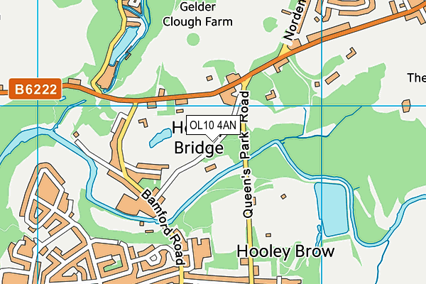 OL10 4AN map - OS VectorMap District (Ordnance Survey)