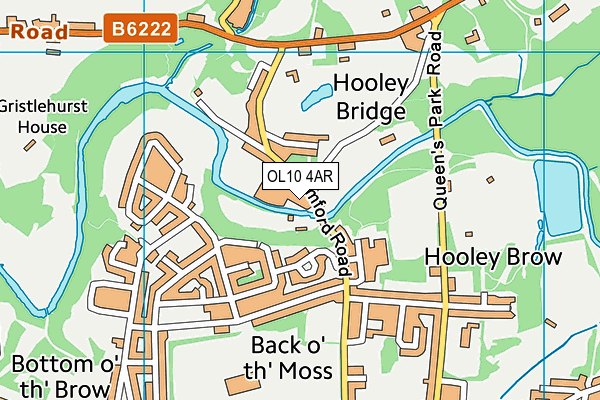 OL10 4AR map - OS VectorMap District (Ordnance Survey)