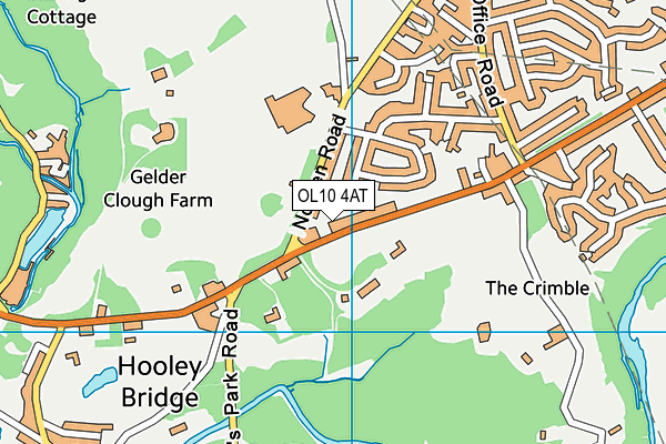 OL10 4AT map - OS VectorMap District (Ordnance Survey)