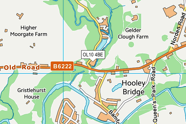 OL10 4BE map - OS VectorMap District (Ordnance Survey)